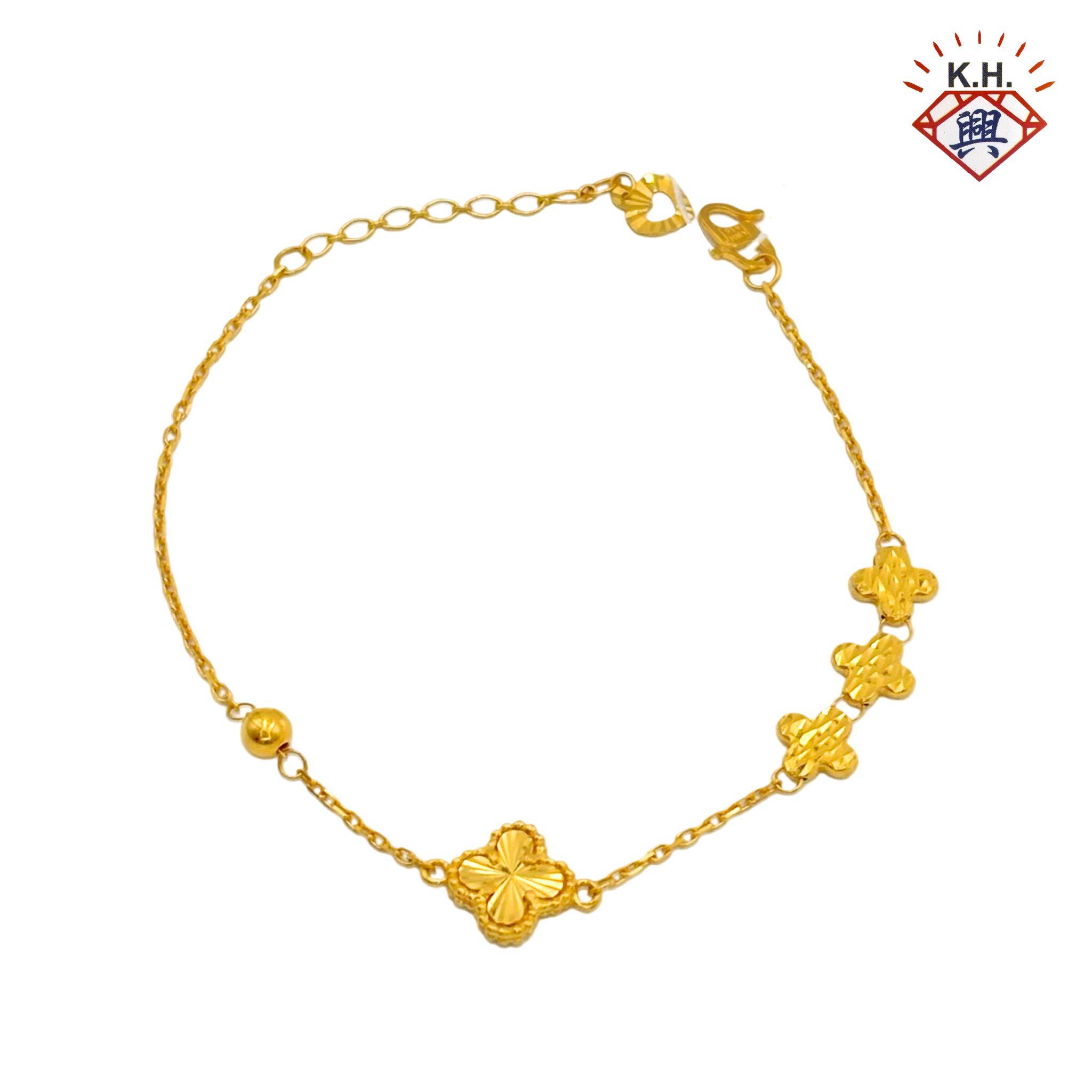 916 Gold Bracelet – Clover1(四叶草1)