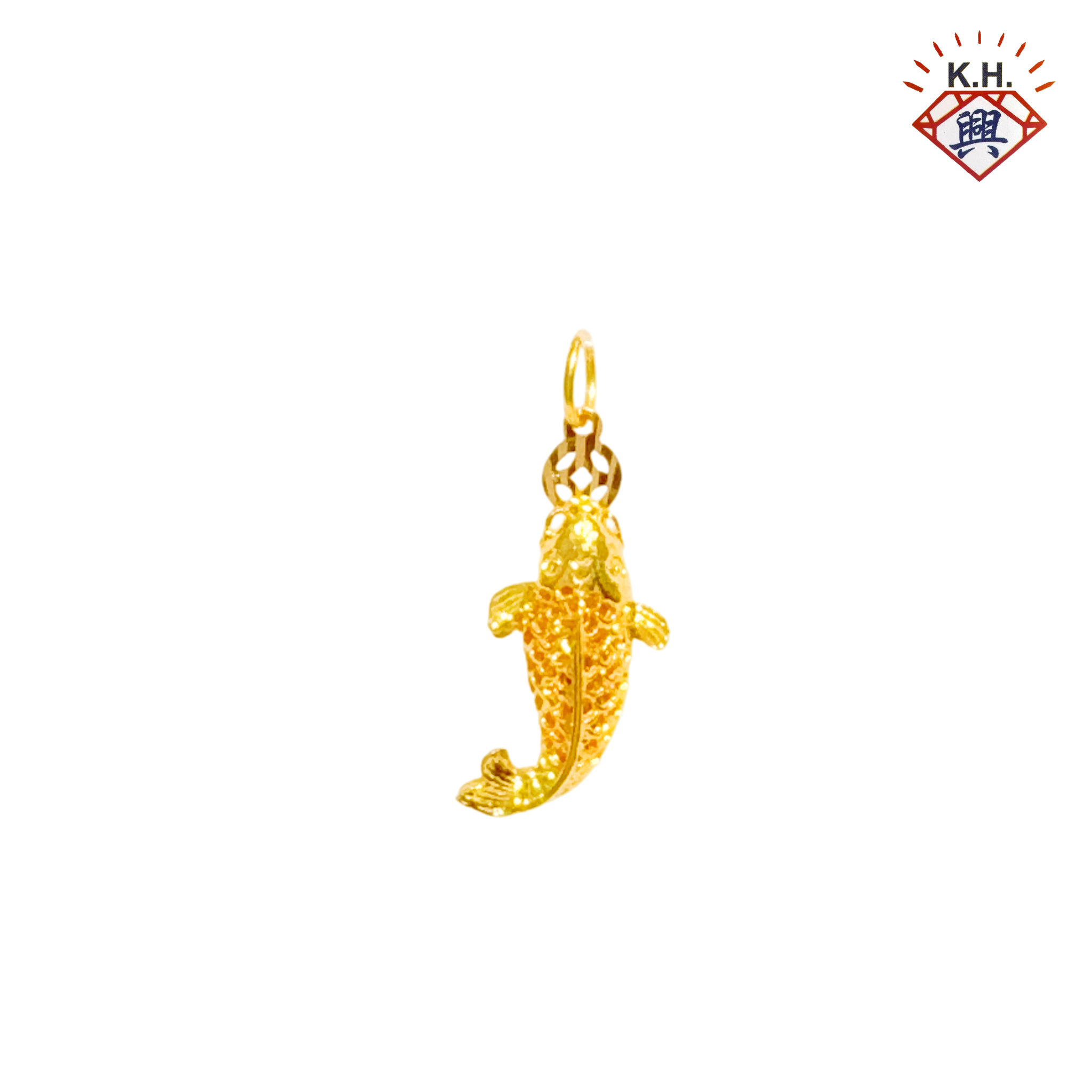 916 Gold Pendant – Lucky Koi Fish Prosperity (招财锦鲤_年年有鱼)