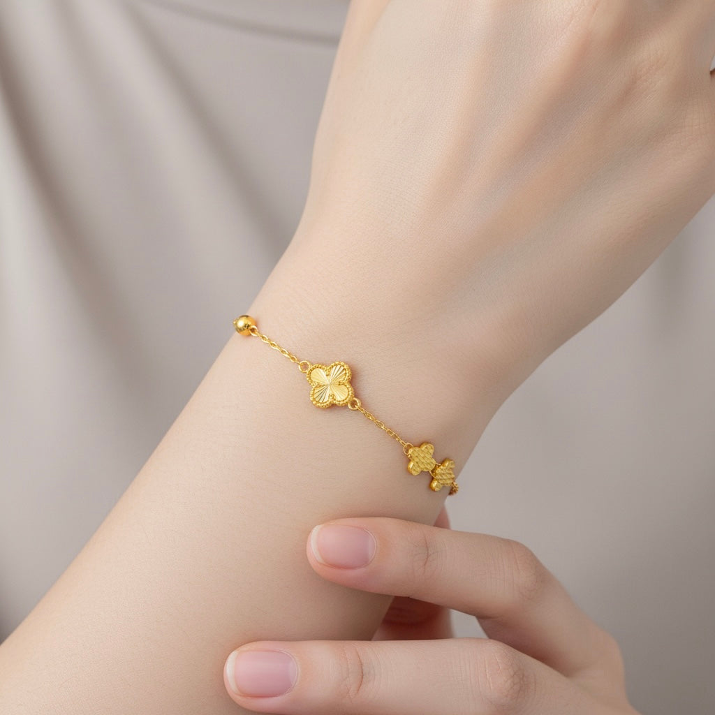 916 Gold Bracelet – Clover1(四叶草1)