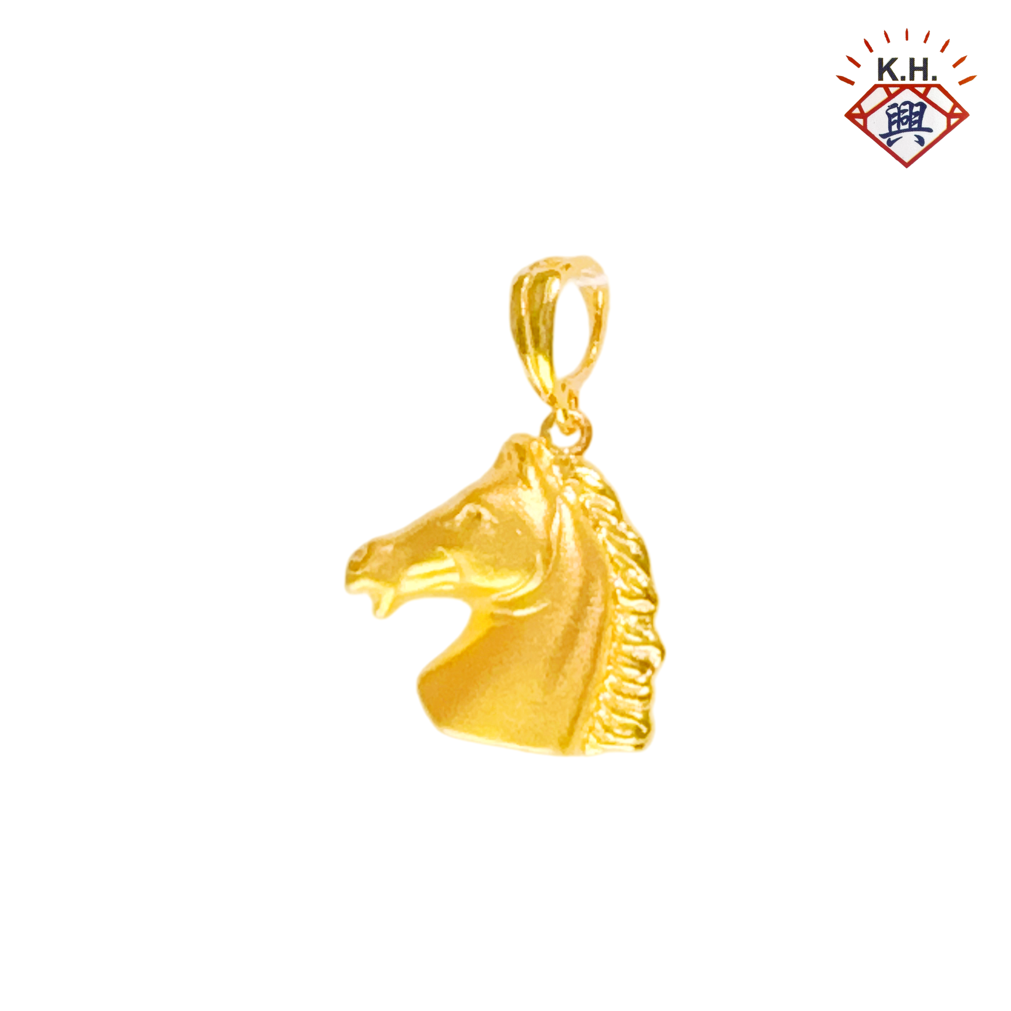 916 Gold Pendant – Golden Horse Head 2(黄金马头2)