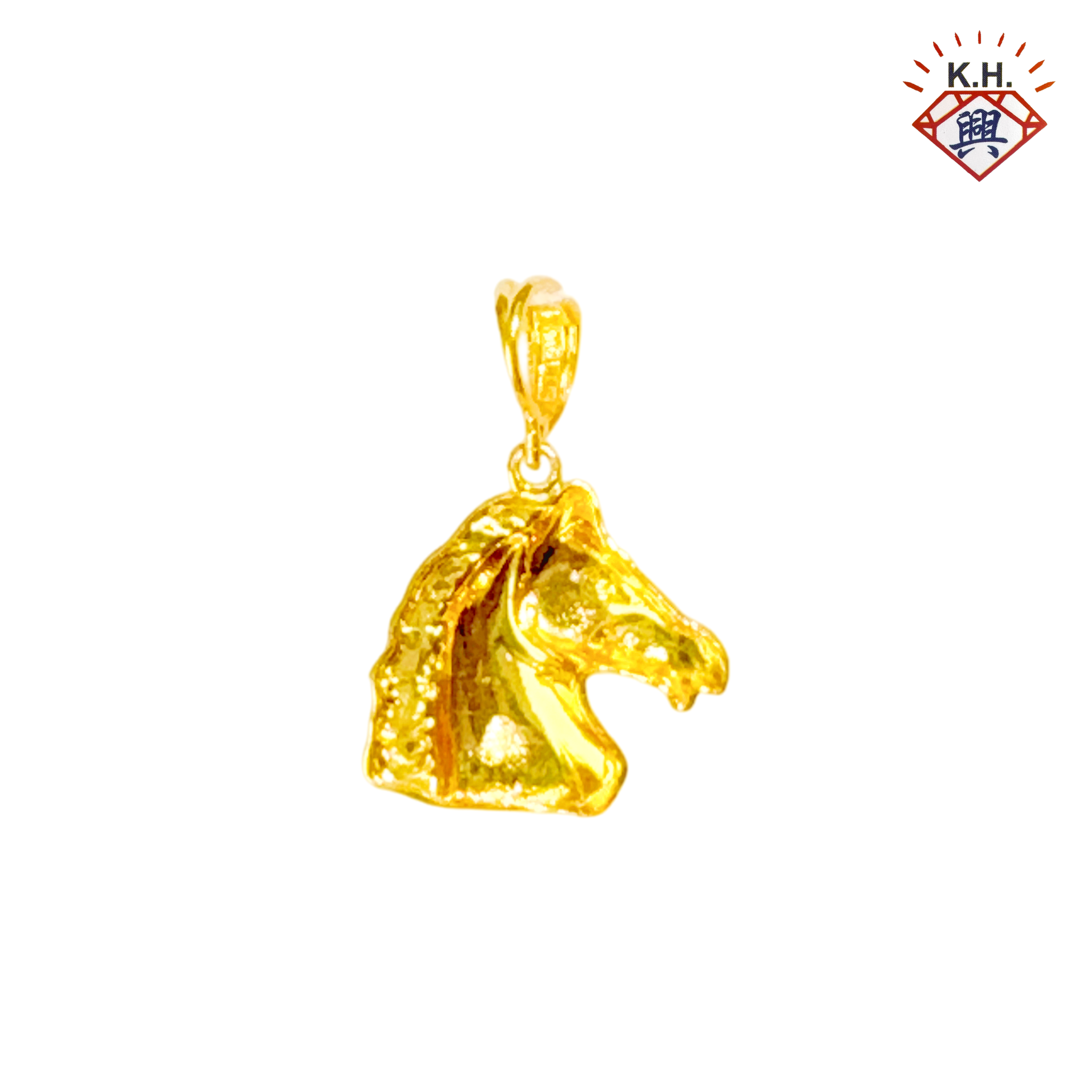 916 Gold Pendant – Golden Horse Head 2(黄金马头2)