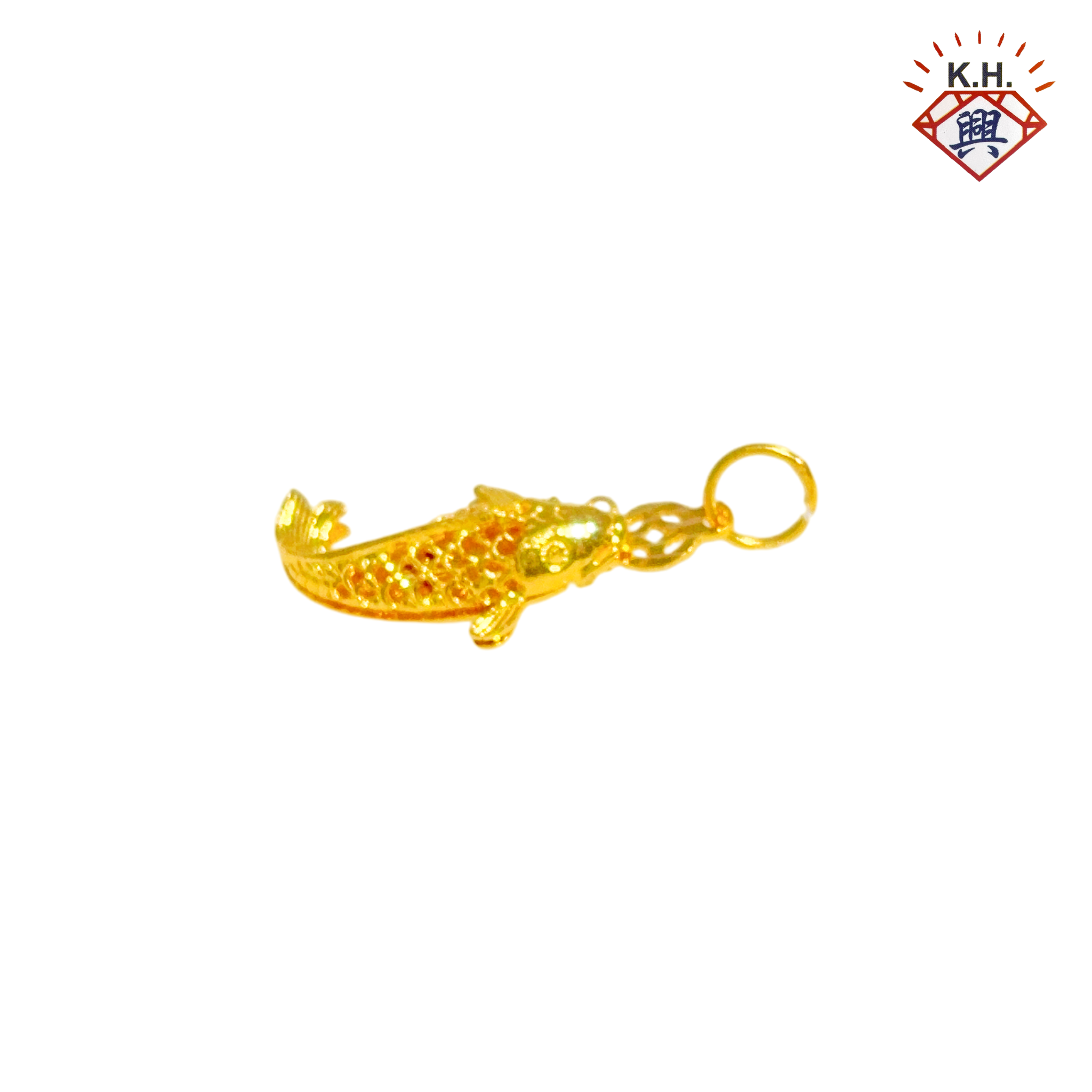 916 Gold Pendant – Lucky Koi Fish Prosperity (招财锦鲤_年年有鱼)