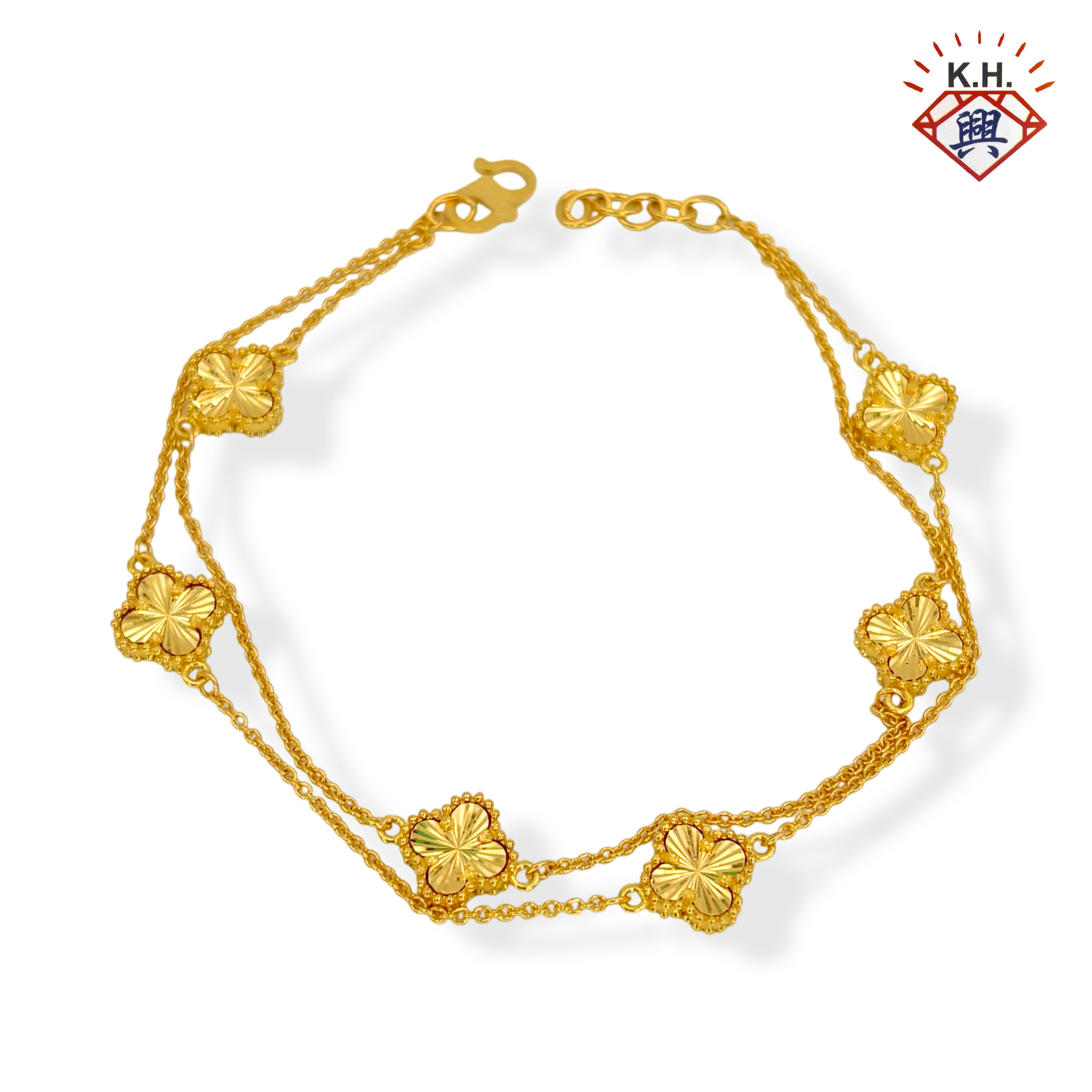 916 Gold Bracelet – Clover2(四叶草2)