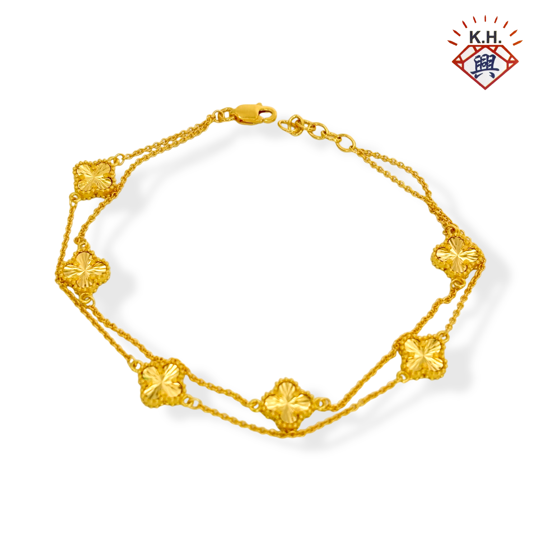 916 Gold Bracelet – Clover2(四叶草2)
