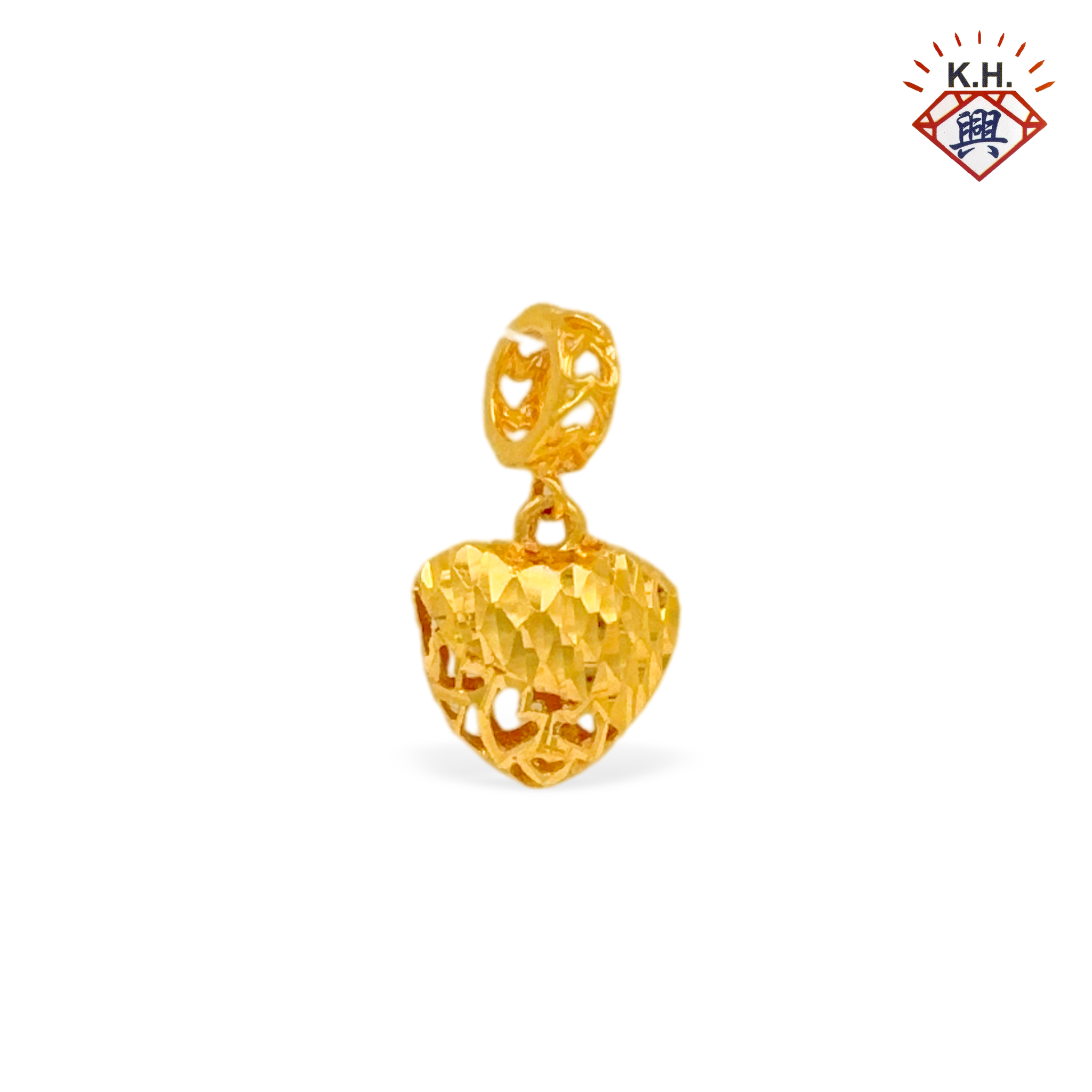 916 Gold Charm – Flowered 3D Love(批花3D love)