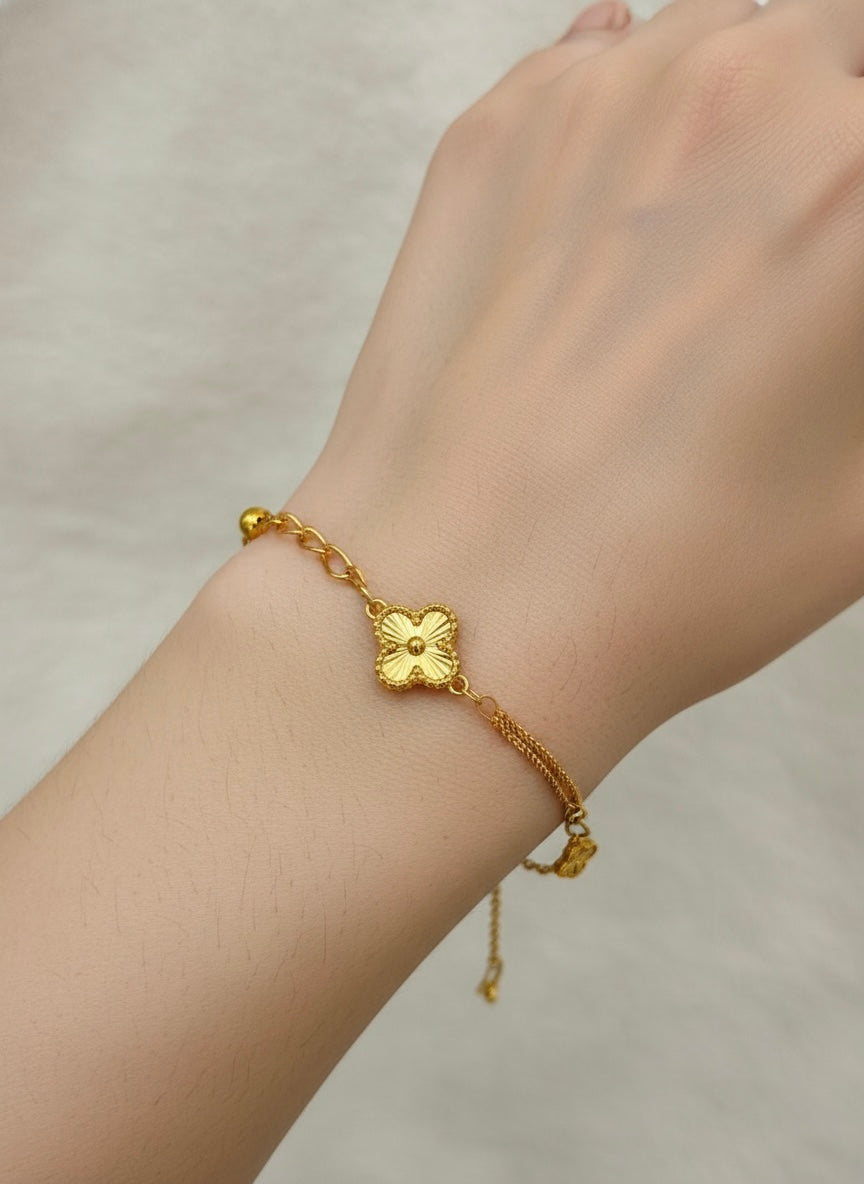 916 Gold Bracelet – Clover3(四叶草3)