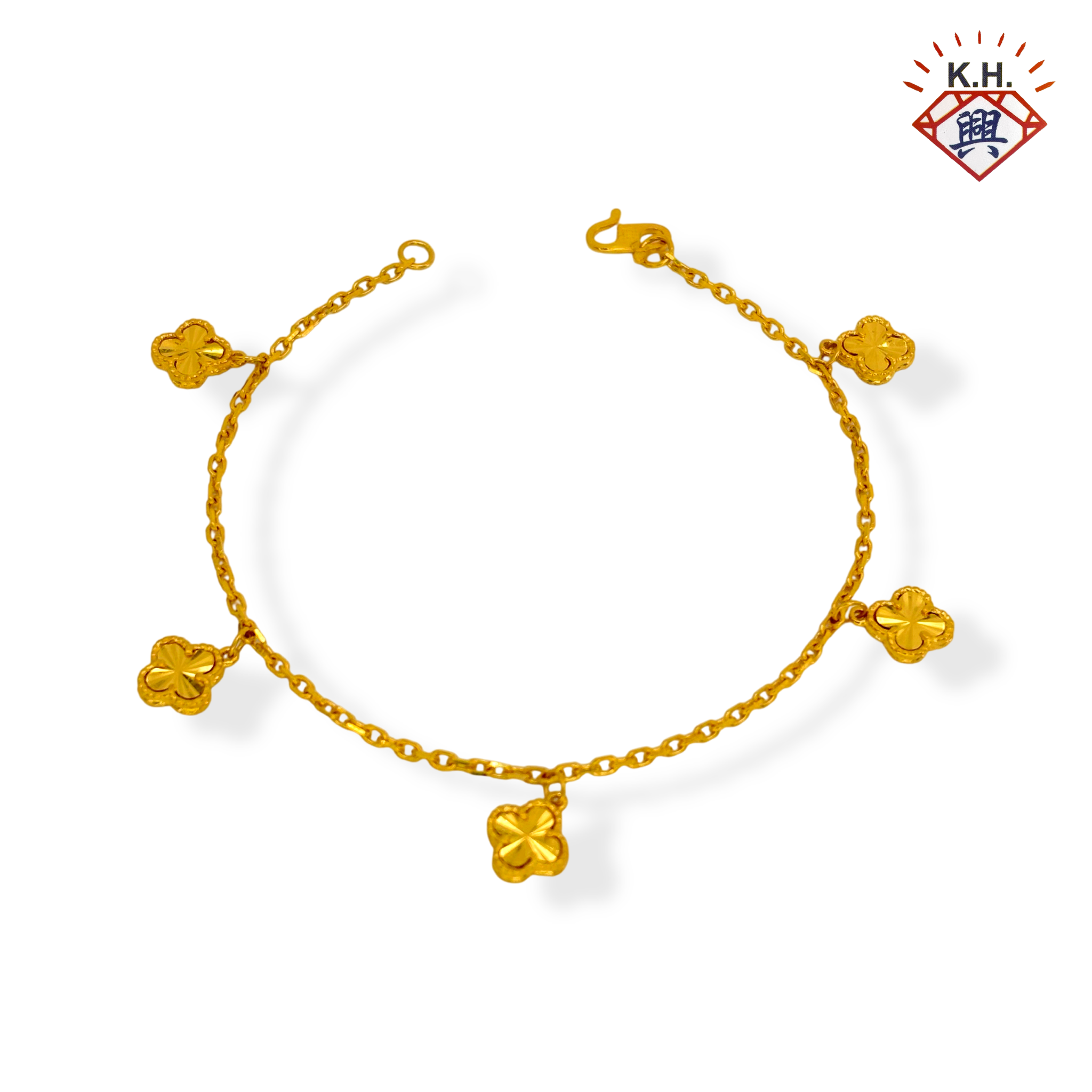 916 Gold Bracelet – Clover4 (四叶草4)