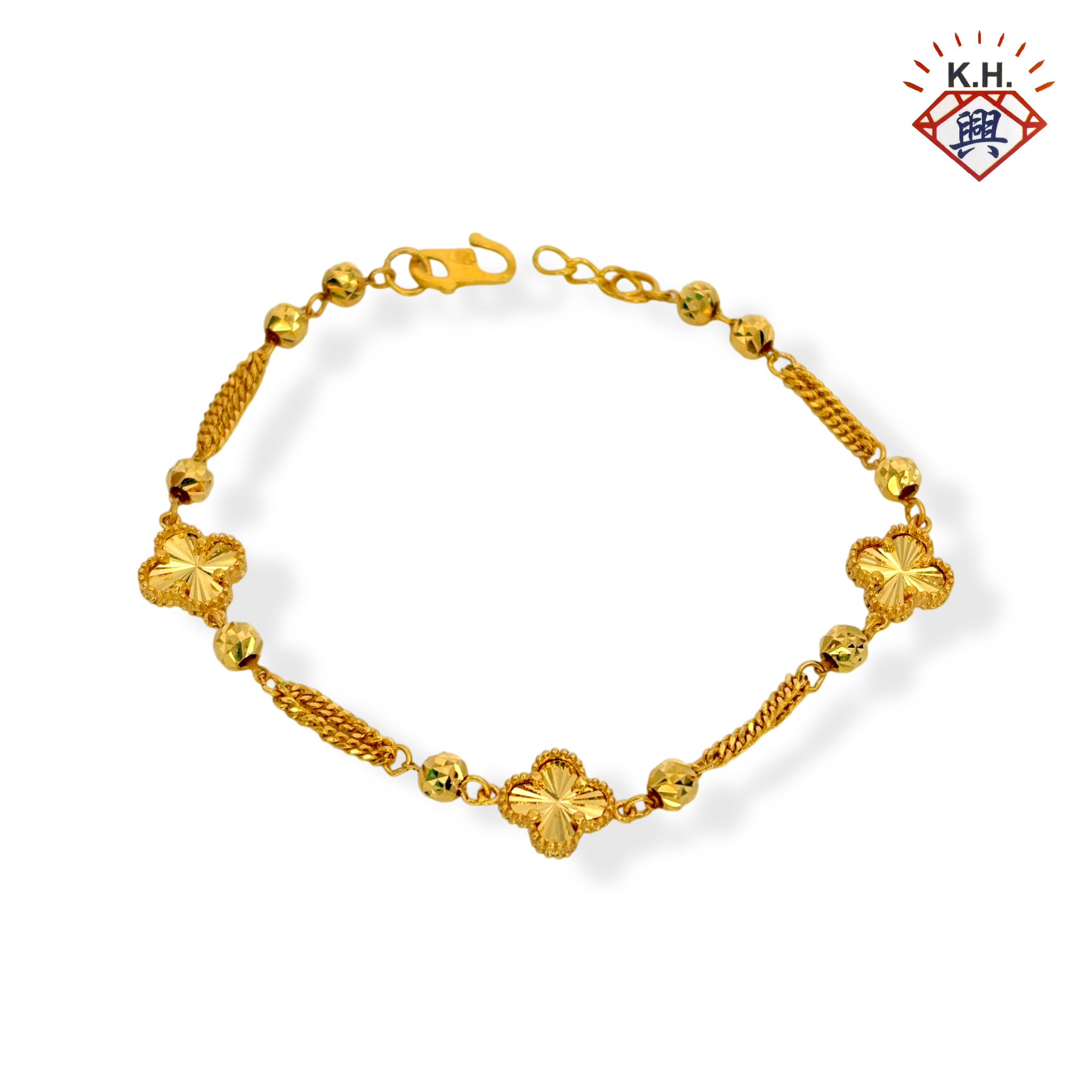 916 Gold Bracelet – Clover5 (四叶草5)