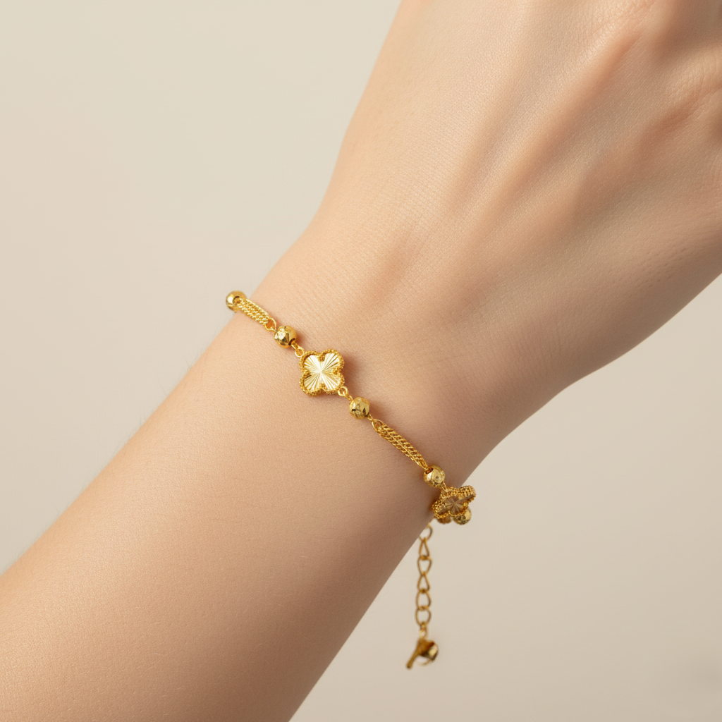 916 Gold Bracelet – Clover5 (四叶草5)