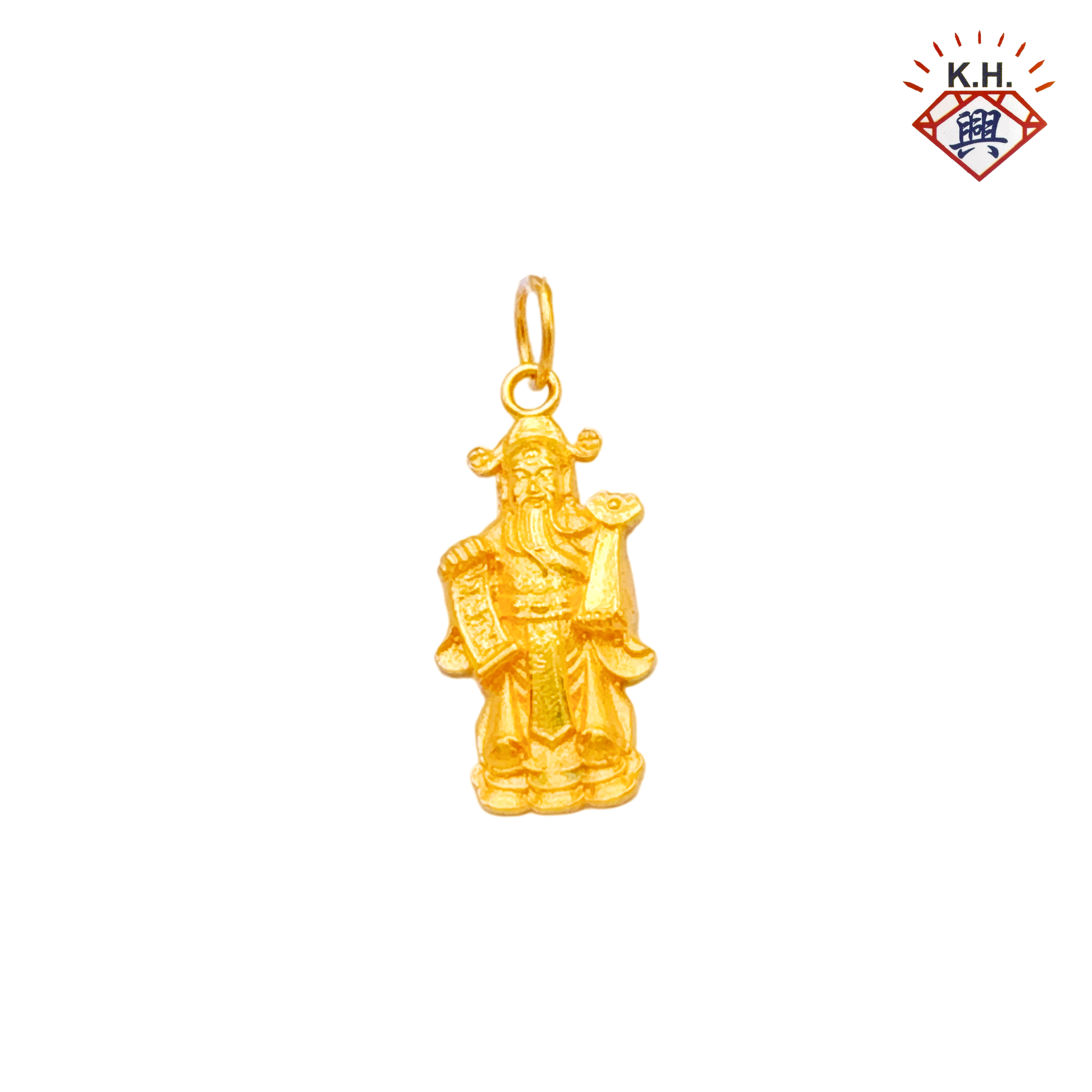 916 Gold Pendant – Fortune God (财神爷)