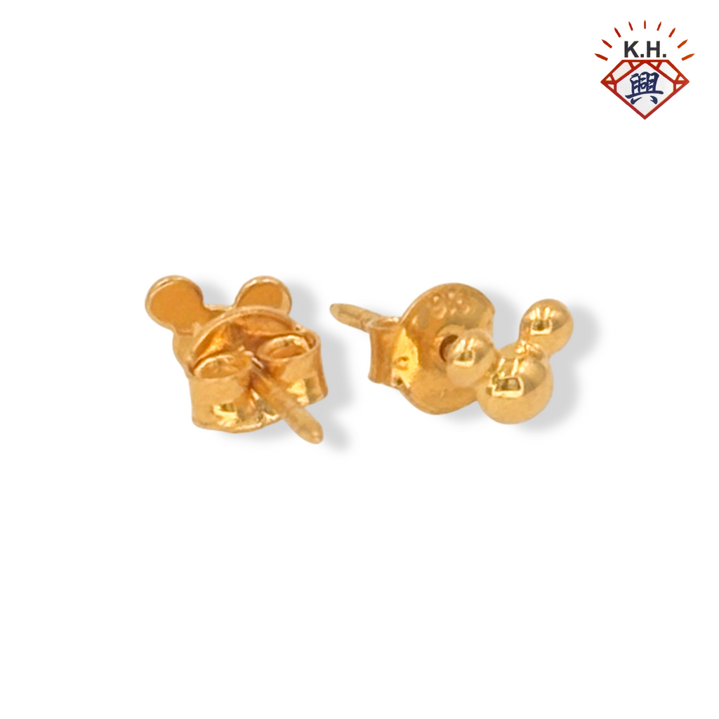 916 Gold Earring – MICKEY MOUSE 3D (米奇老鼠立体)