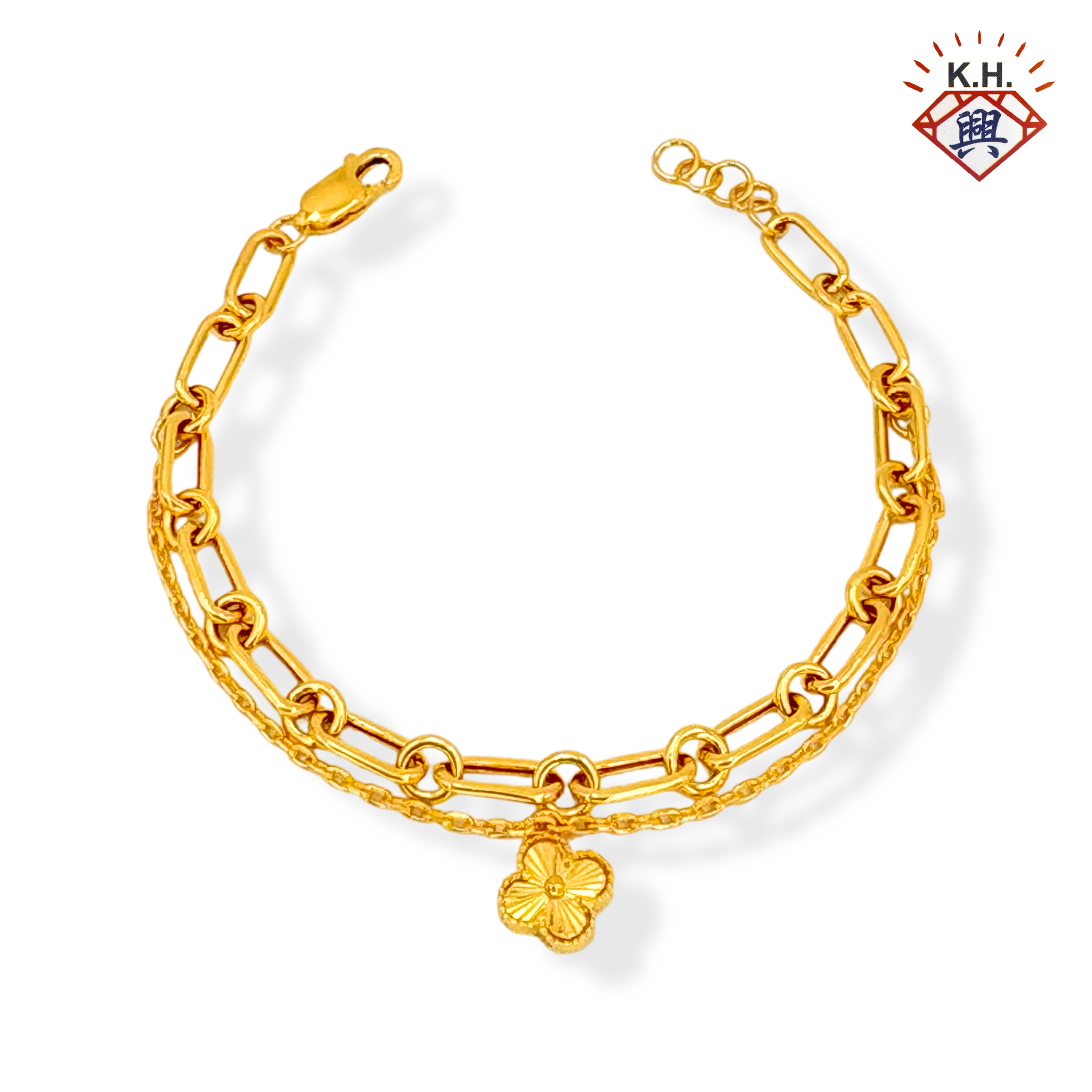 916 Gold Bracelet – Clover7 (四叶草7)