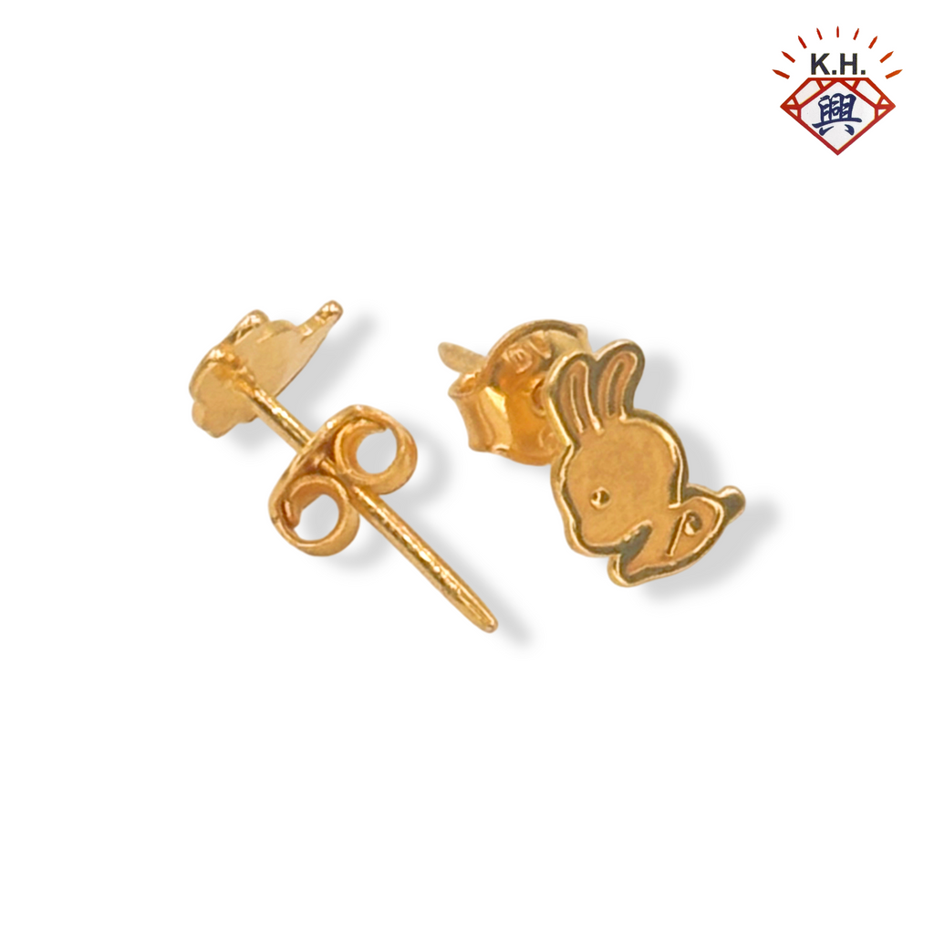 916 Gold Earring – Bunny (兔子)