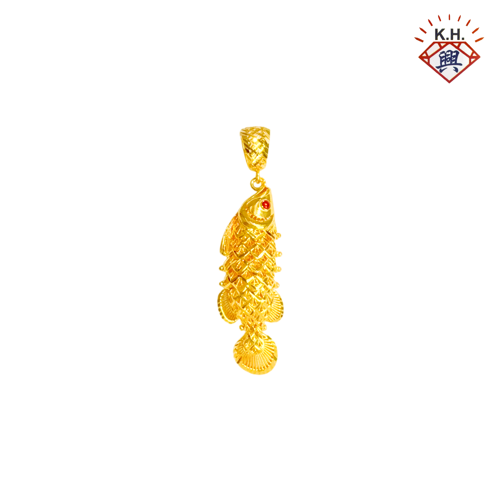 916 Gold Pendant – Dubai Lucky Koi(年年有余)