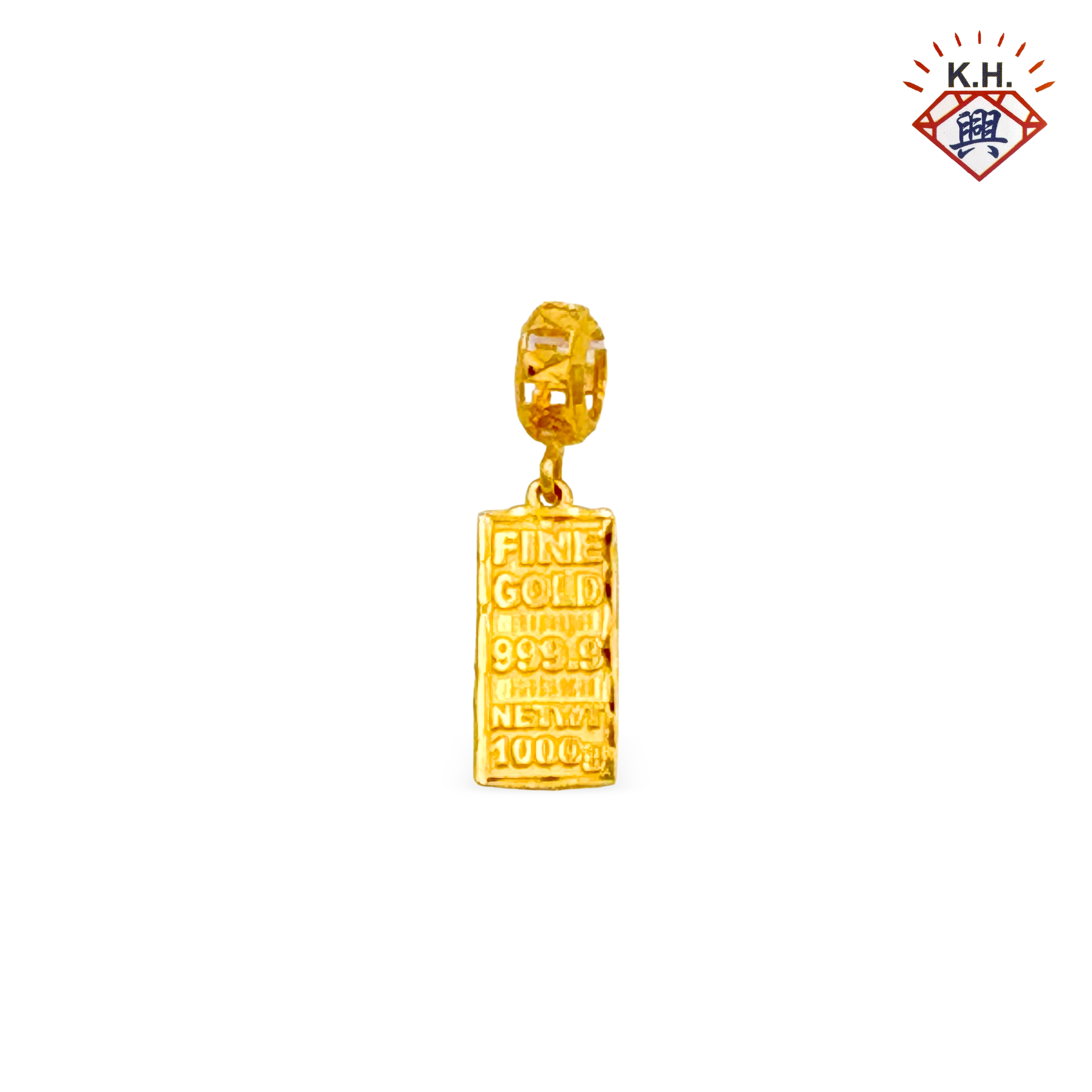 916 Gold Charm – Gold Bar