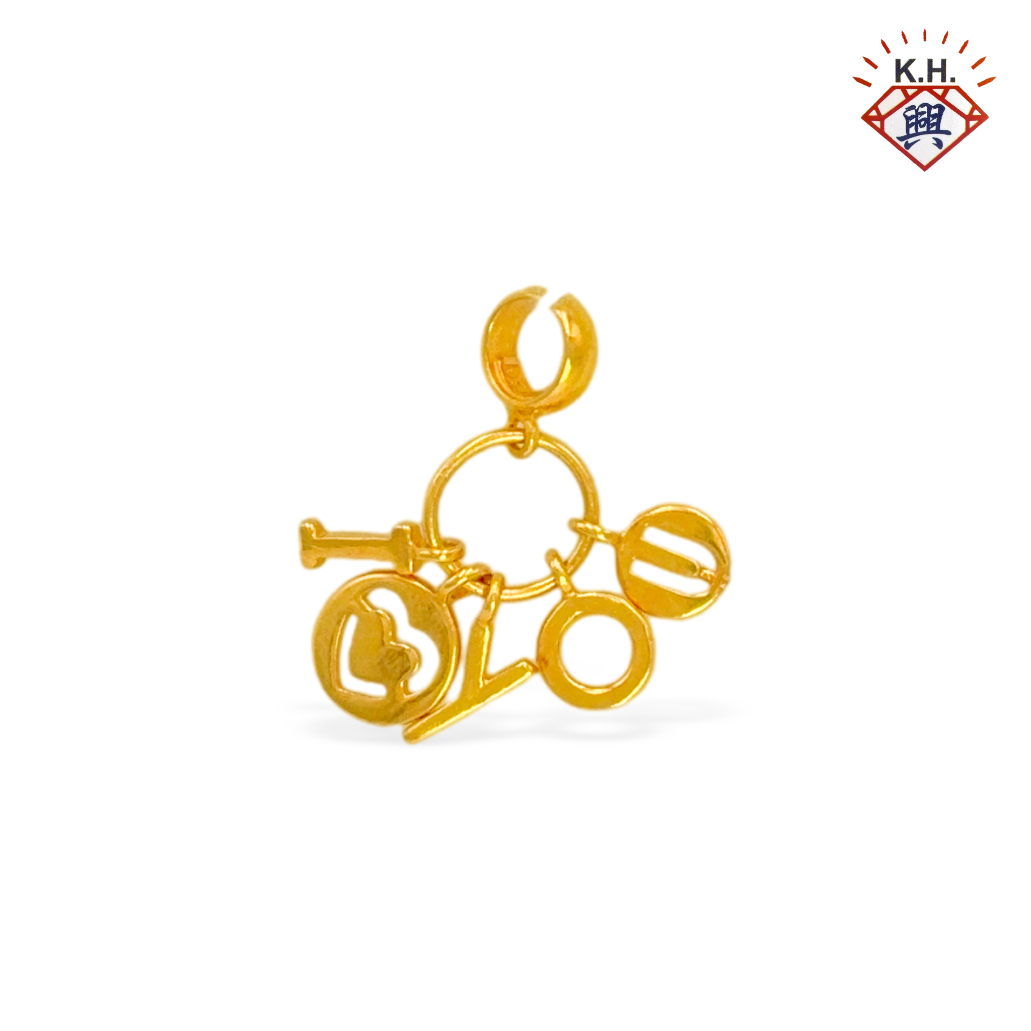 916 Gold Charm – I Love YOU Gold Charm