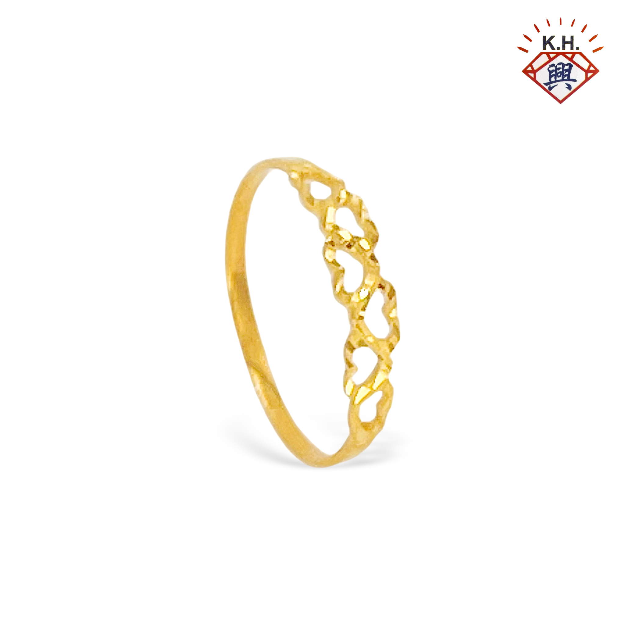 916 Gold Ring – 镂空 Love