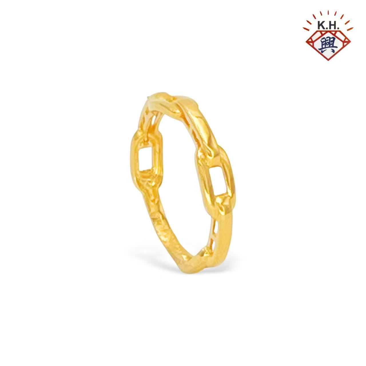 916 Gold Ring – SAUH 1 on a white background with Chop Kong Hin logo.