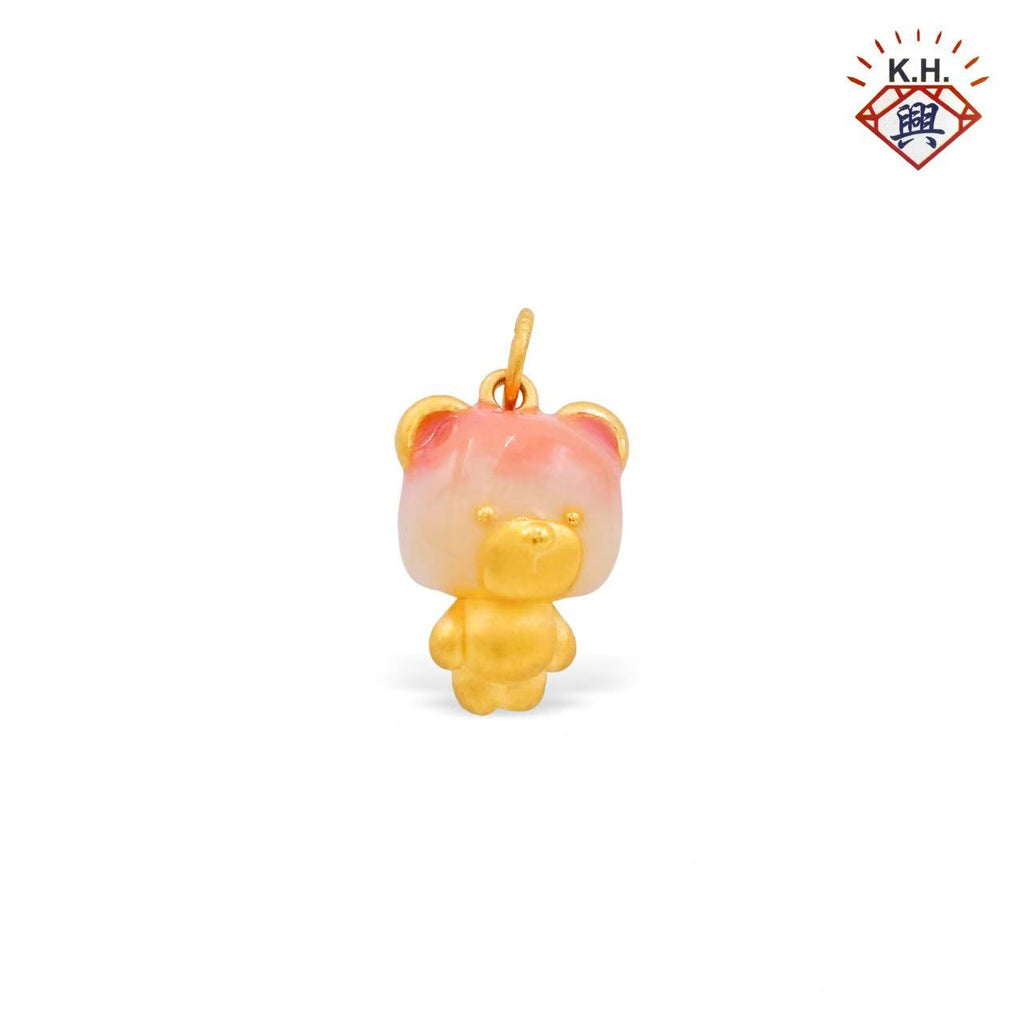 999 Gold Pendant – PINKY BEAR