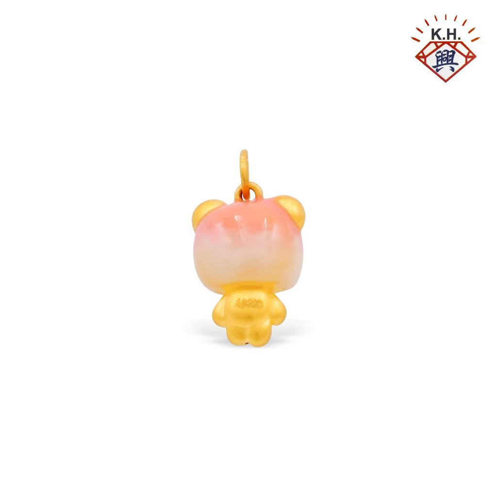 999 Gold Pendant – PINKY BEAR