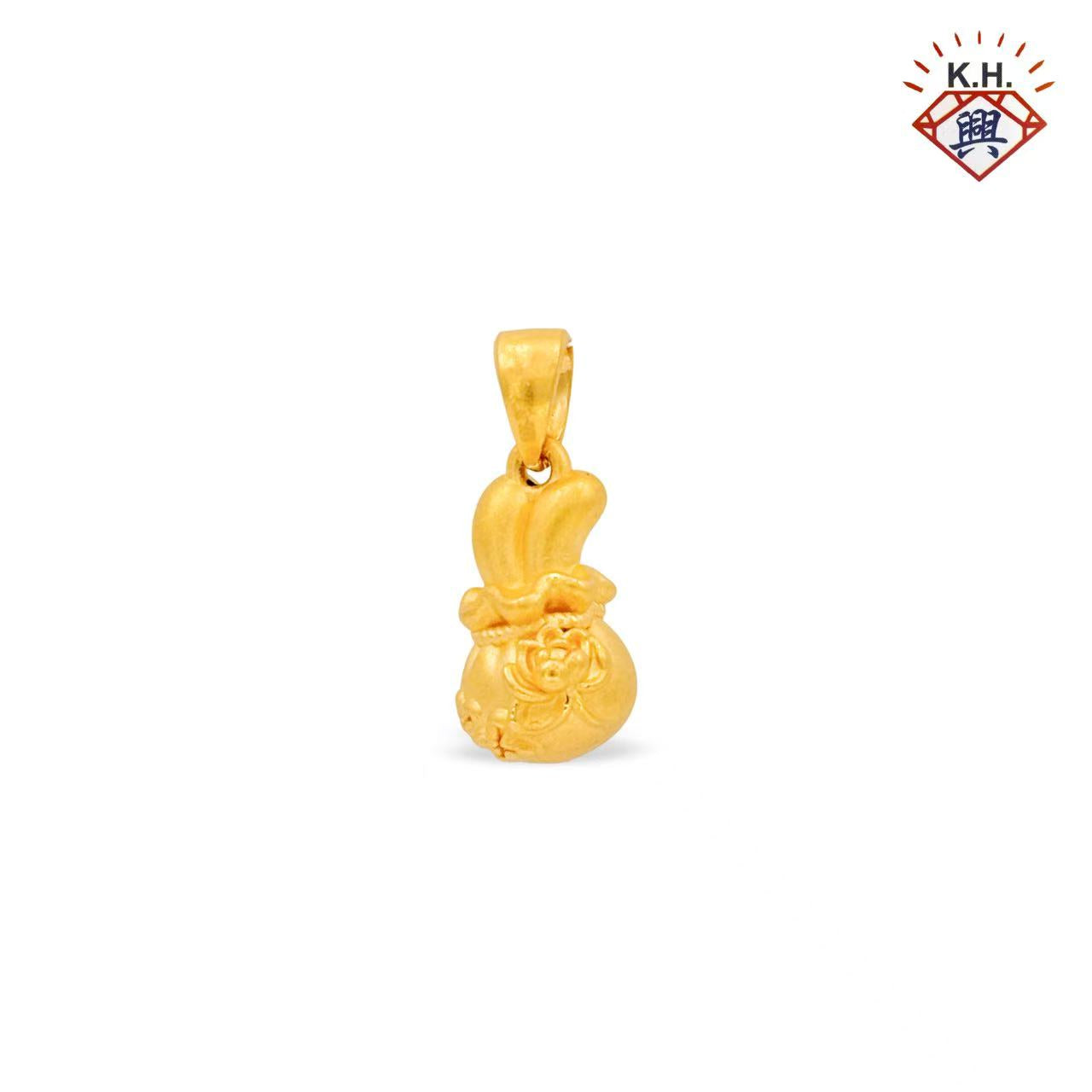 999 Gold Pendant – Rabbit