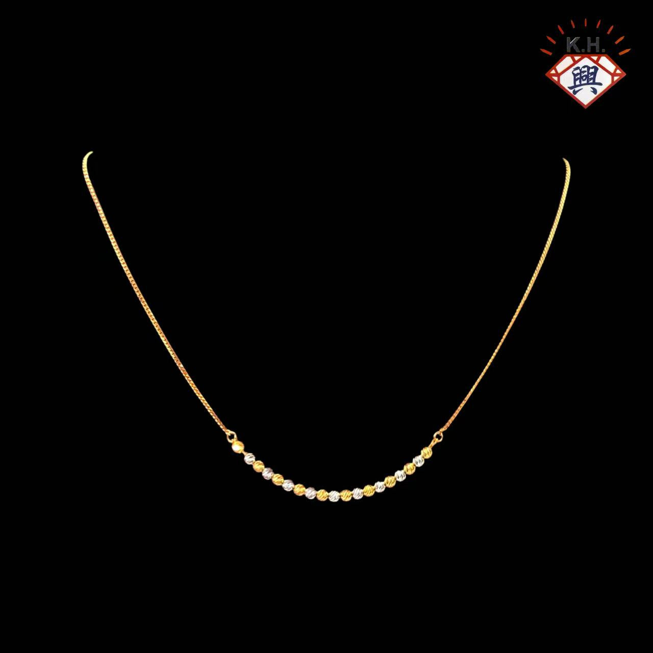 916 Gold Necklace – Machine Boba 2 (单扣串珠2)