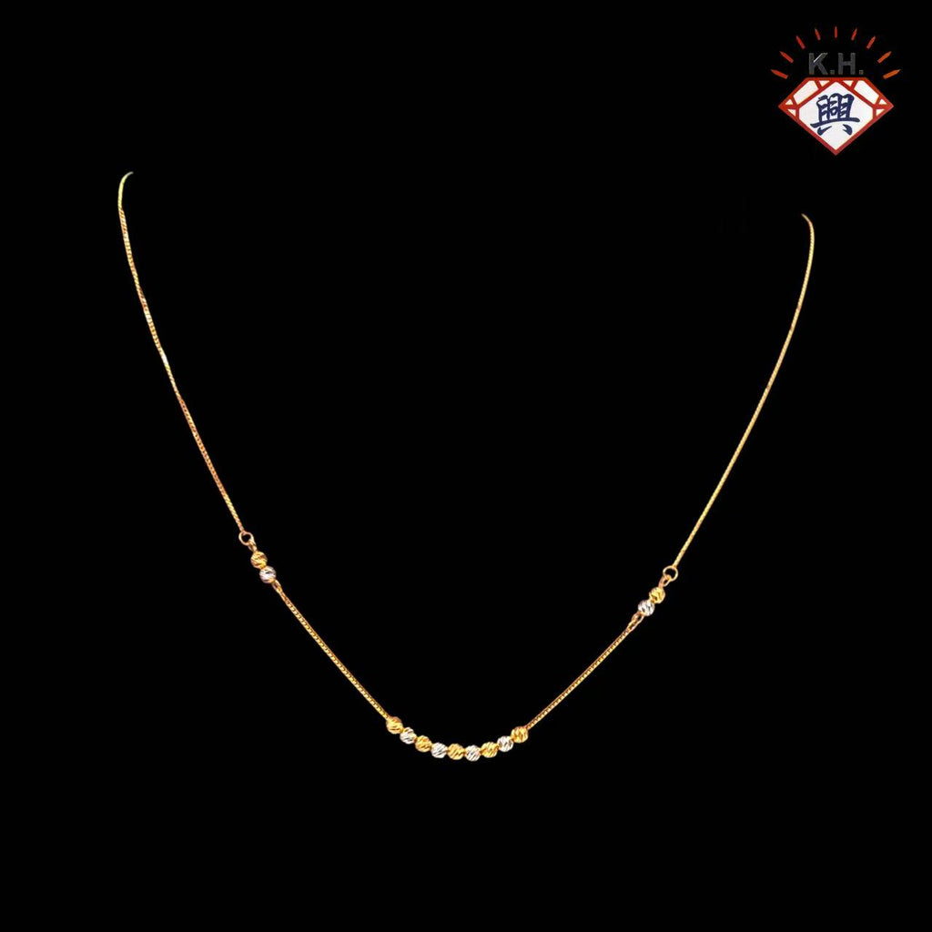 916 Gold Necklace – Machine Boba 1 (单扣串珠1)