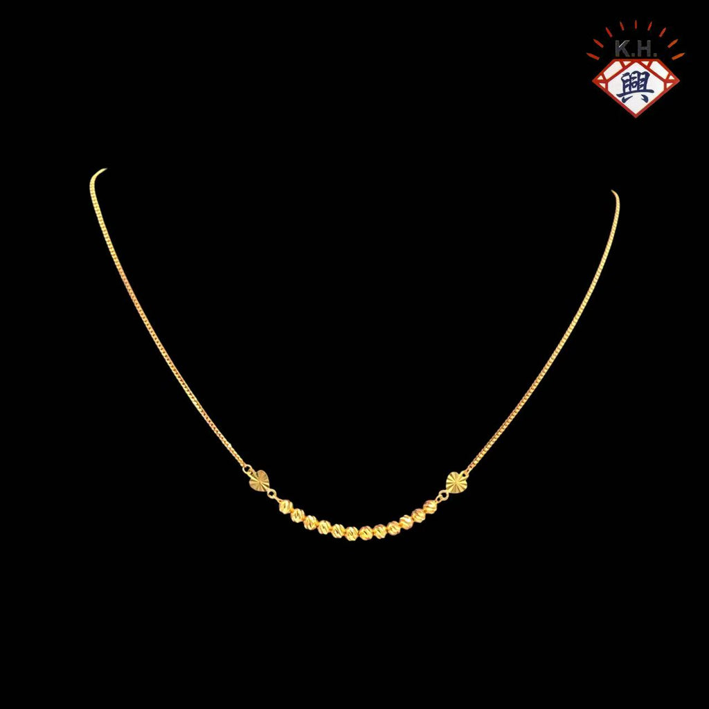 916 Gold Necklace – Machine Boba 3 (单扣串珠3)