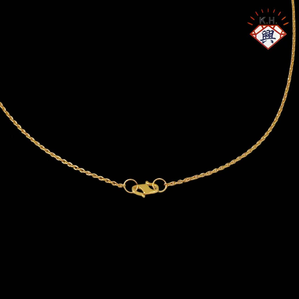 916 Gold Necklace – Sauh with Double Circle (万字扣双圈)