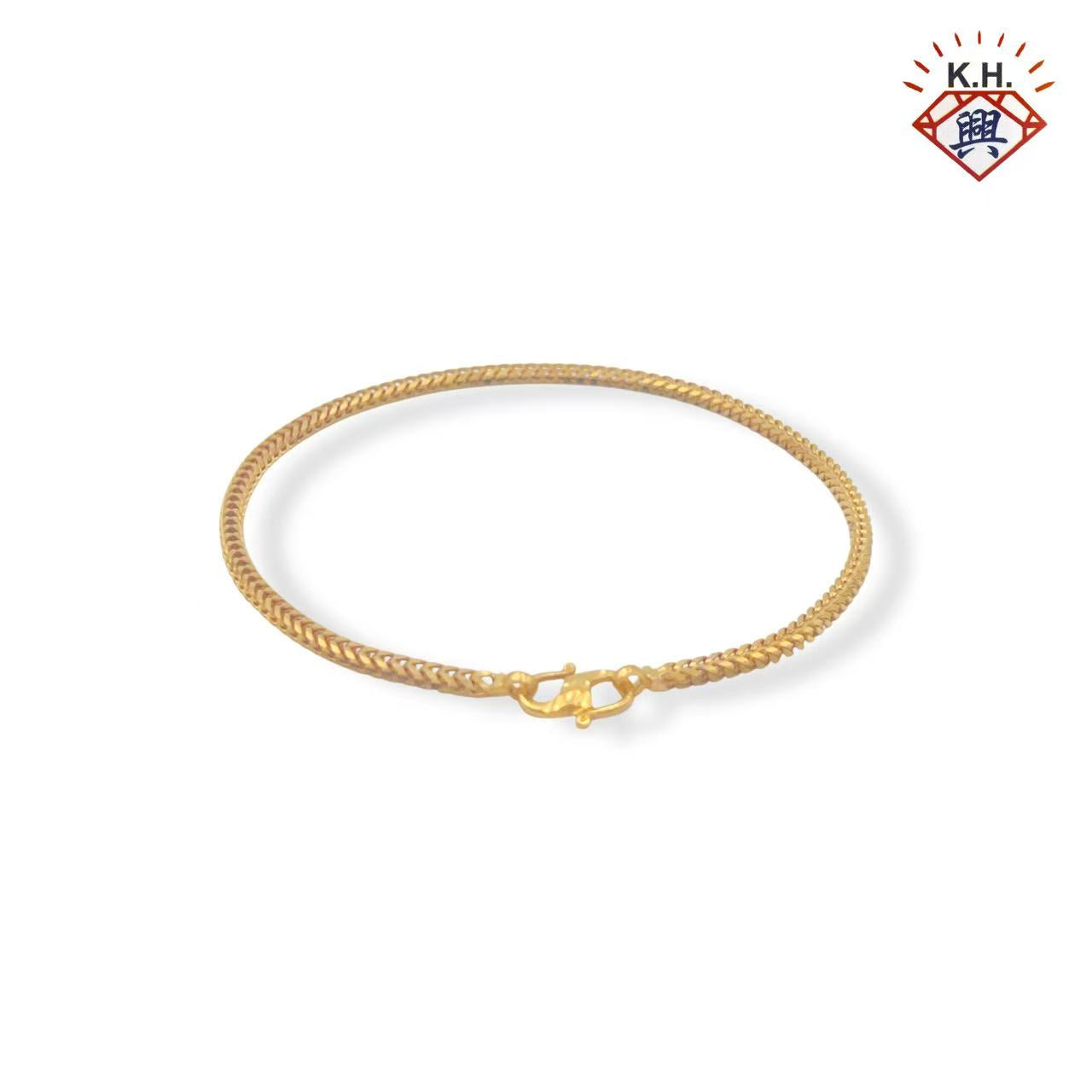 916 Gold Bracelet – Franco Box(人字链)