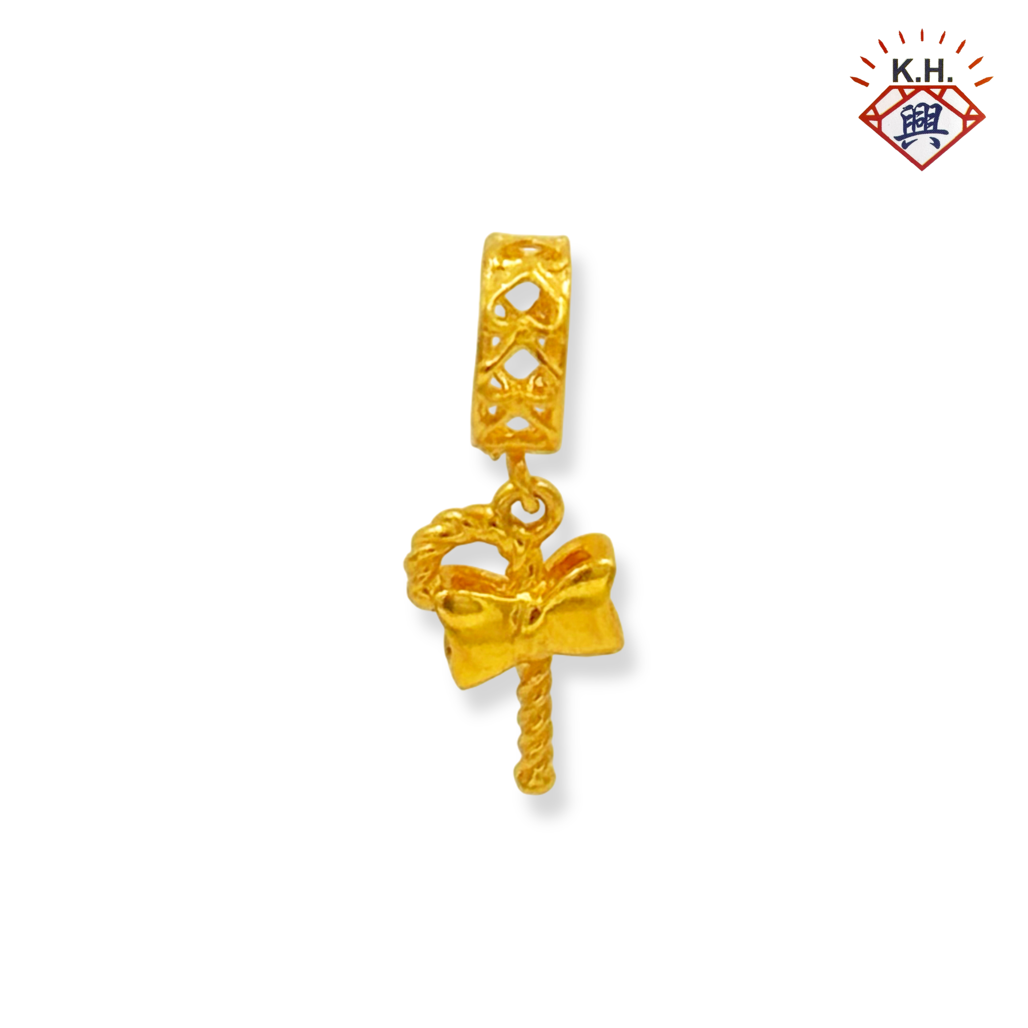 916 Gold Pendant – Candy Cane(黄金拐杖糖)