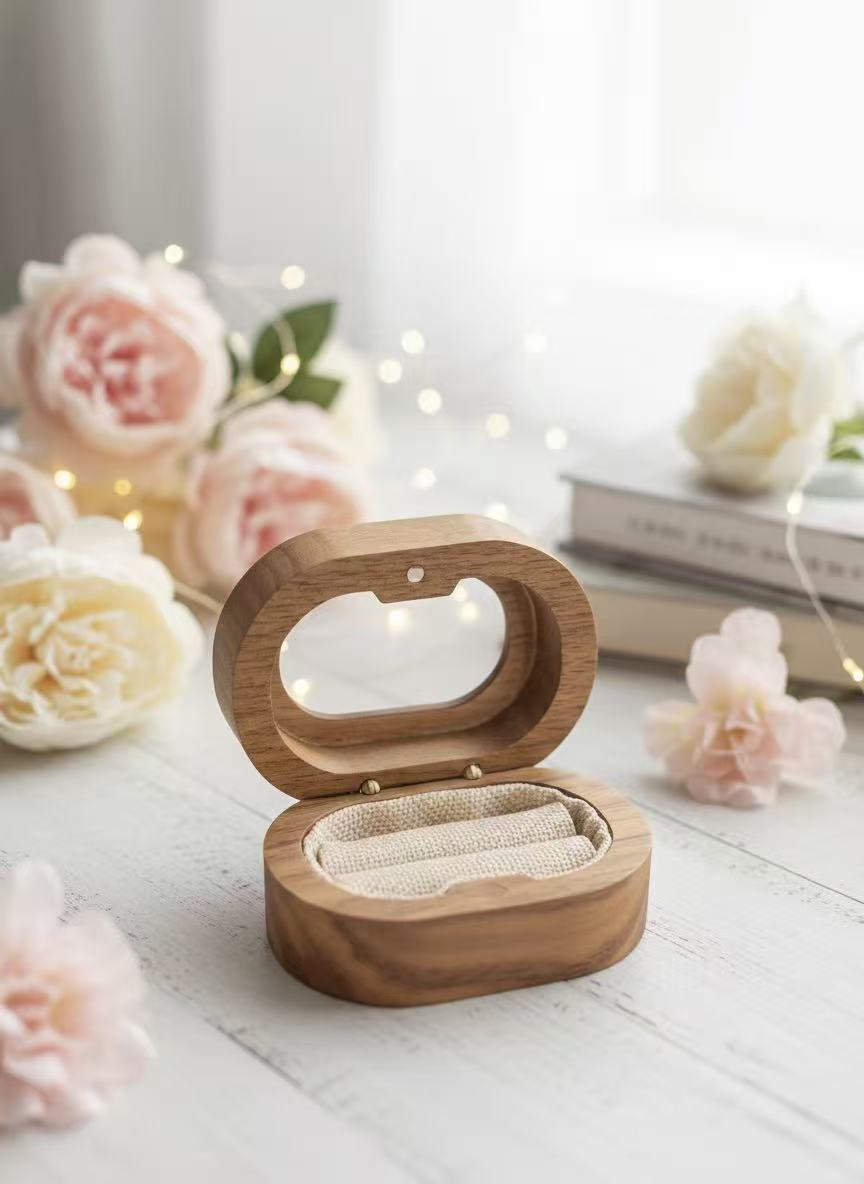 Wooden Signature Couple Ring Box (原木双戒礼呈盒)