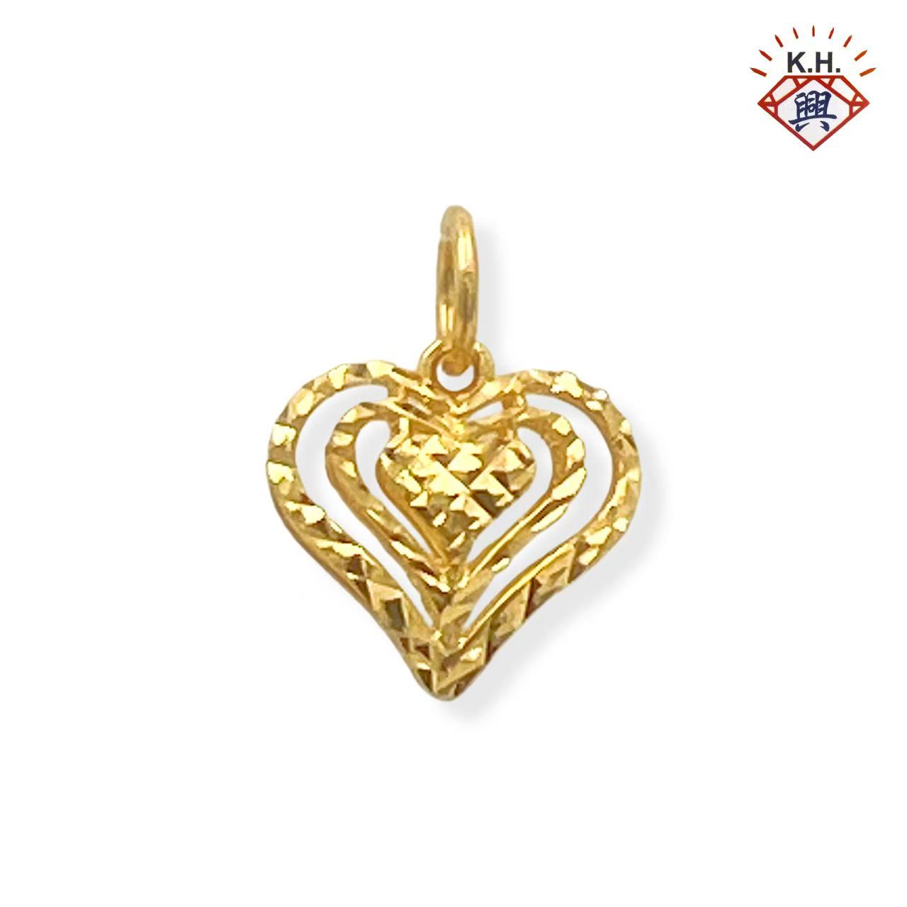 916 Gold Pendant – Hollow 3D Love(镂空立体_Love)