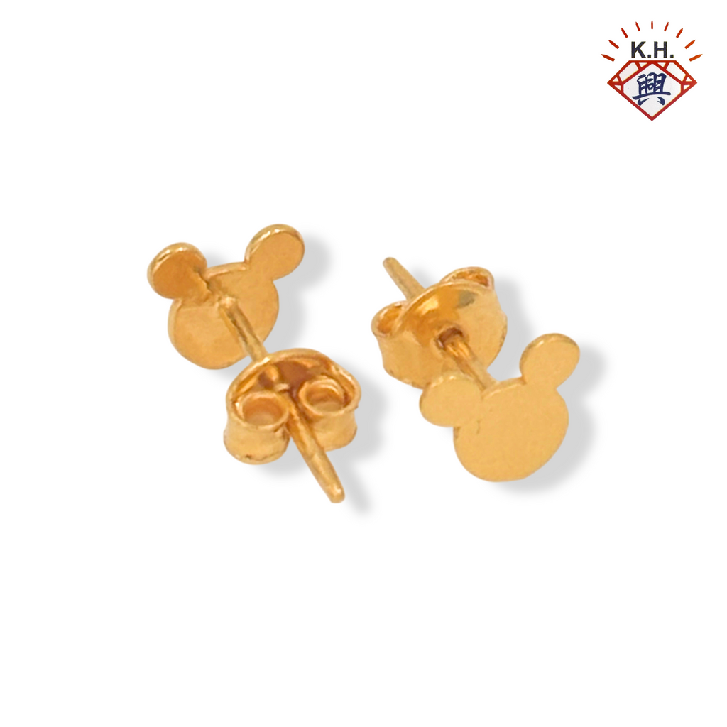 916 Gold Earring – Plain Flat Mickey Mouse (光身平面米奇老鼠)