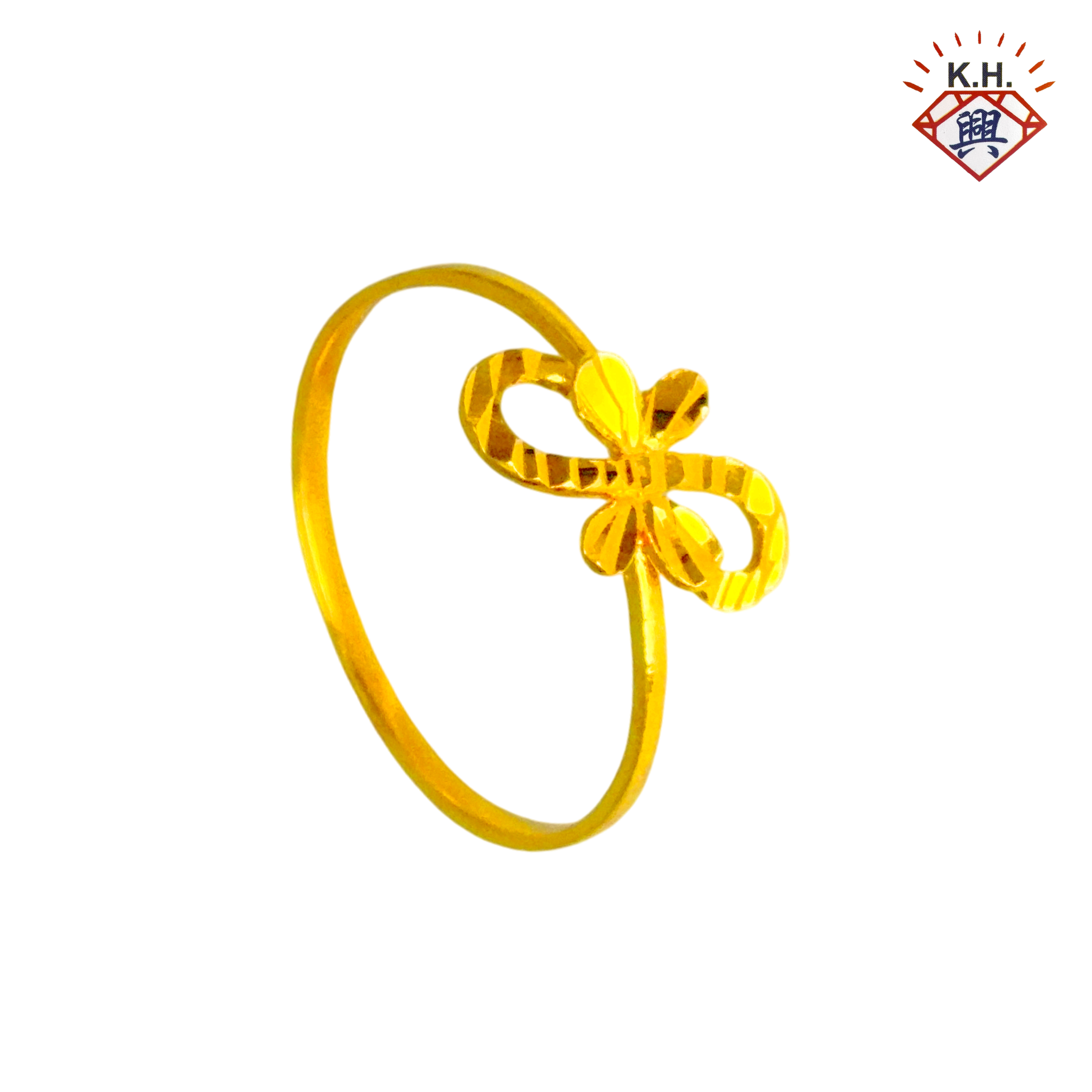 916 Gold Ring – Ribbon Infinity