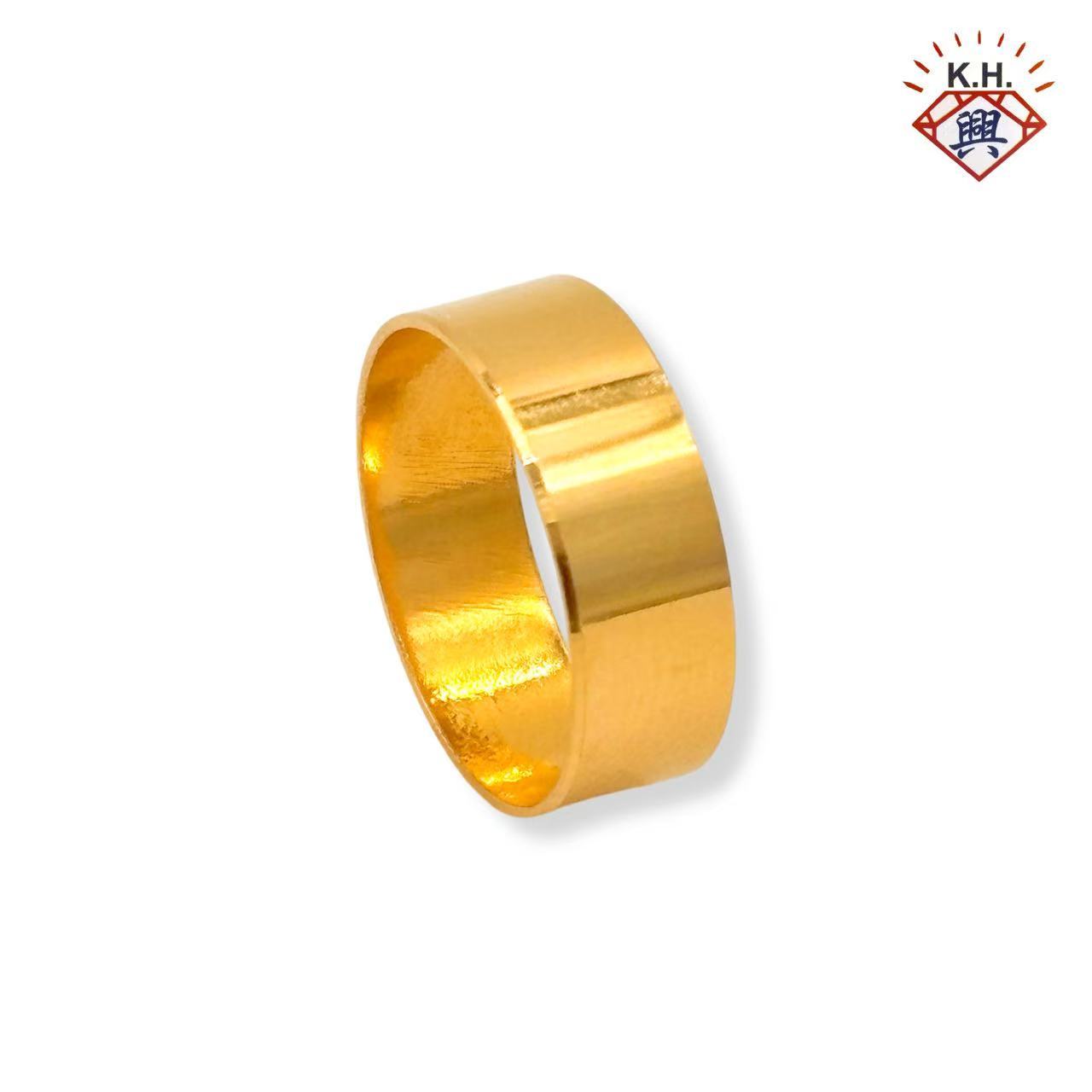 916 Gold Ring – Flat Plain Ring (光身平面戒指)(3mm~6mm)