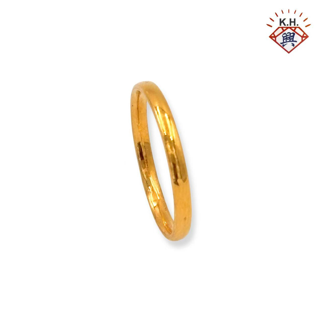 916 Gold Ring – Delicate Polished Comfort Ring 细装光身 - 舒适型)