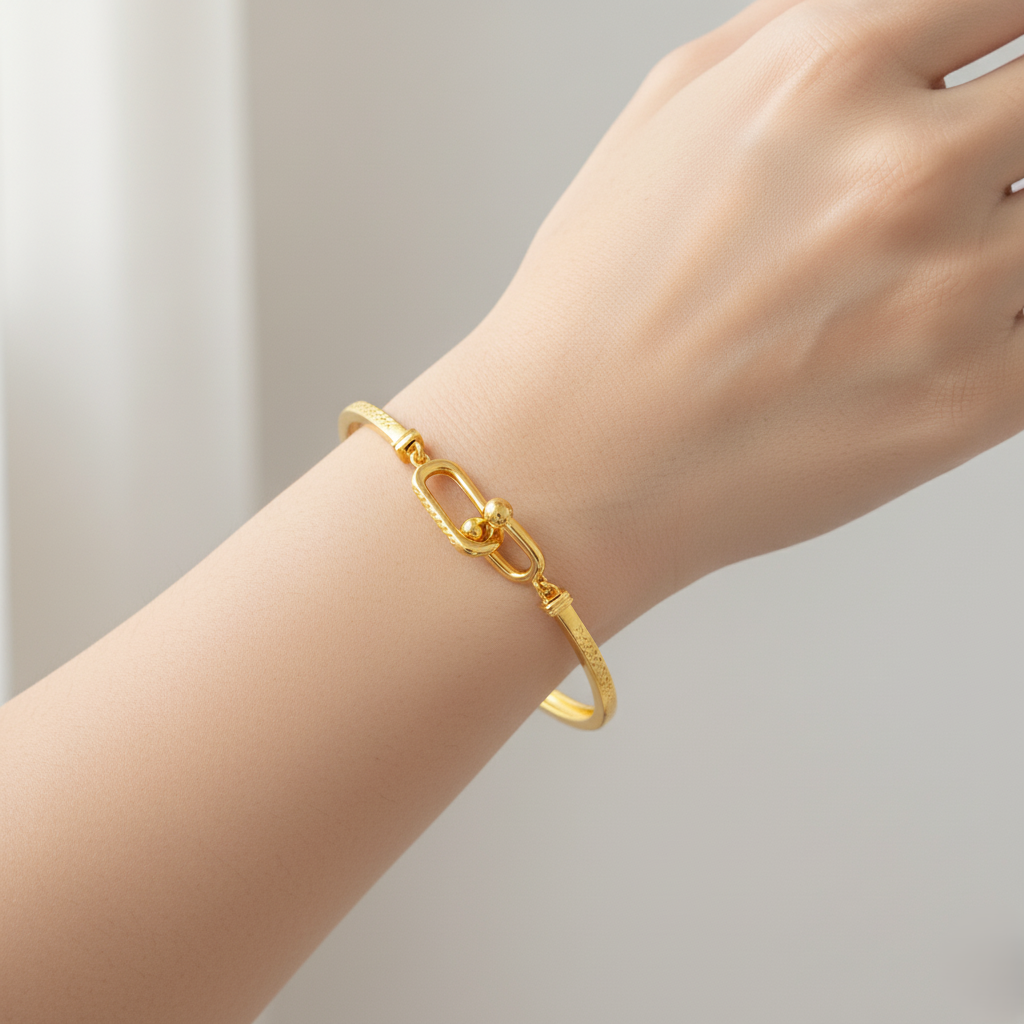 916 Gold Bangle – Hardware (马蹄手镯)