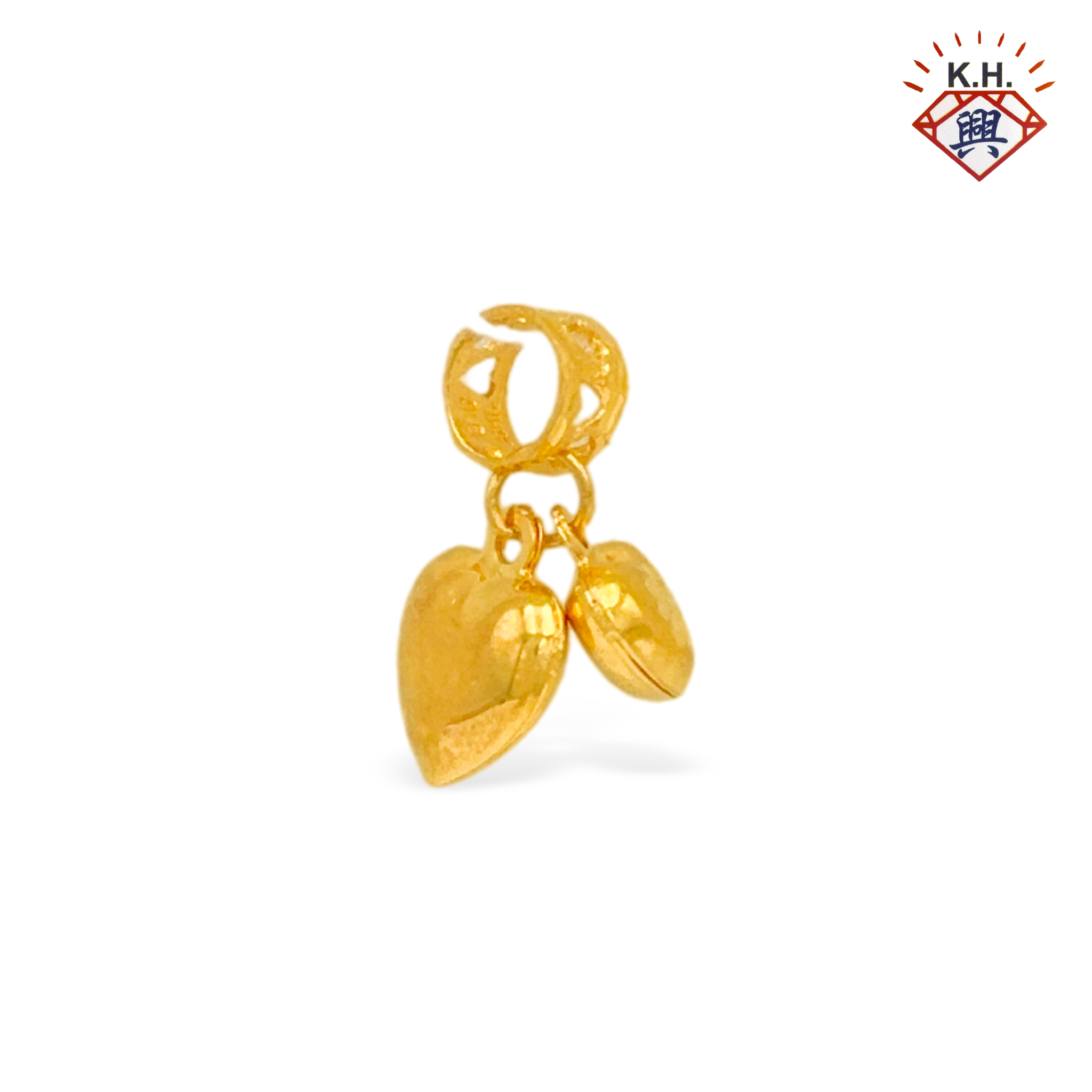 916 Gold Charm – Twin Love
